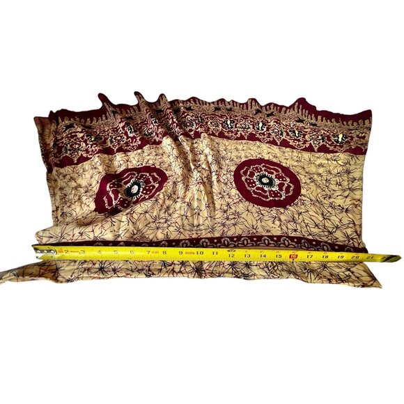 Boho Festival Wrap Skirt Floral Patterns & Adjustable Ties 100% India Cotton VTG - Picture 8 of 12